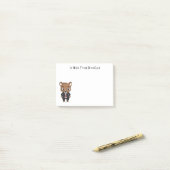 Cute rat cartoon illustratie post-it® notes (Op bureau)