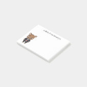 Cute rat cartoon illustratie post-it® notes (Schuin)