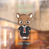 Cute rat cartoon illustratie raamsticker (Vel 2)