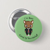 Cute rat cartoon illustratie ronde button 5,7 cm (Voorkant /achterkant)