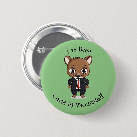 Cute rat cartoon illustratie ronde button 5,7 cm (Voorkant /achterkant)