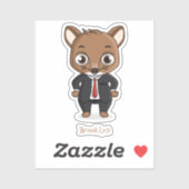 Cute rat cartoon illustratie sticker (Vel)