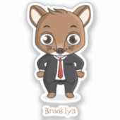 Cute rat cartoon illustratie sticker (Voorkant)