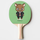 Cute rat cartoon illustratie tafeltennisbatje (Achterkant)