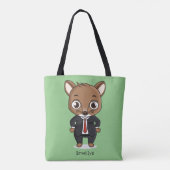 Cute rat cartoon illustratie tote bag (Achterkant)