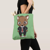 Cute rat cartoon illustratie tote bag (Dichtbij)