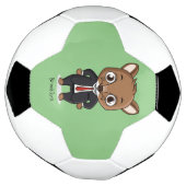 Cute rat cartoon illustratie voetbal (Gedraaid)
