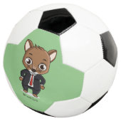 Cute rat cartoon illustratie voetbal (Drie kwart)