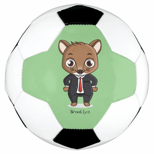 Cute rat cartoon illustratie voetbal (Voorkant)
