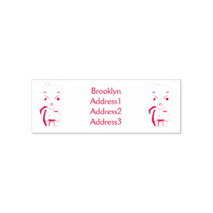 Cute rat cartoon illustratie zelfinktende stempel