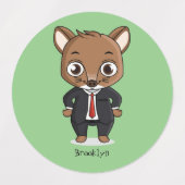 Cute rat cartoon illustration  labels (Design 2)