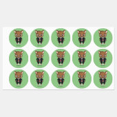 Cute rat cartoon illustration  labels (Vel)