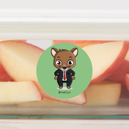 Cute rat cartoon illustration  labels (Aangebracht)