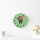 Cute rat cartoon illustration ronde klok (Huis)