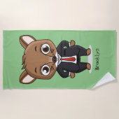 Cute rat cartoon illustration strandlaken (Voorkant)