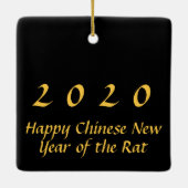 Cute Rat Chinese Year Zodiac Birthday Square O Keramisch Ornament (Achterkant)