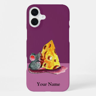 Cute Rat Eating Cheese Case Iphone 16 Plus Hoesje