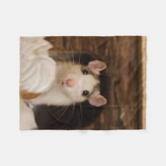Cute Rat Fleece Deken (Voorkant (Horizontaal))