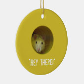 Cute Rat in een hole Funny Animal Keramisch Ornament (Rechts)
