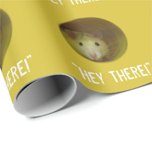 Cute Rat in Hole Funny Animal Cadeaupapier