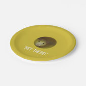Cute Rat in Hole Funny Animal Papieren Bordje (Gekanteld)
