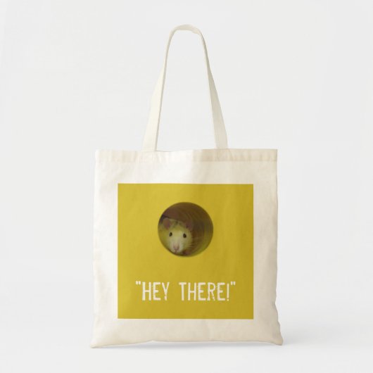 Cute Rat in Hole Funny Animal Tote Bag (Voorkant)