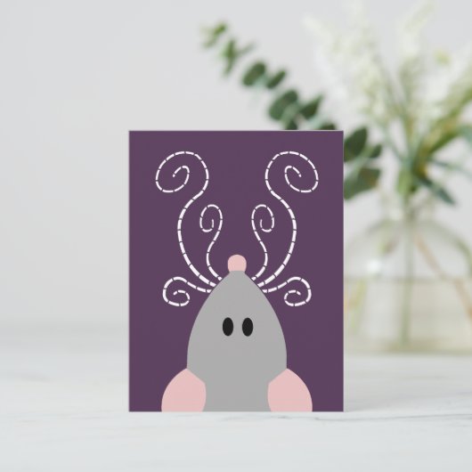Cute Rat of Mouse Post Card Briefkaart (Staand voorkant)