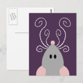Cute Rat of Muis Ansichtkaart Briefkaart (Voorkant / Achterkant)