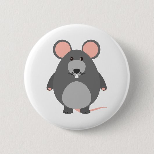 Cute rat ronde button 5,7 cm (Voorkant)