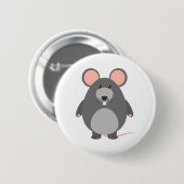 Cute rat ronde button 5,7 cm (Voorkant /achterkant)