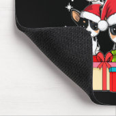 Cute Rat Terrier Le Dog Christmas Tree Xmas Hat Lo Muismat (Hoek)