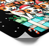 Cute Rat Terrier Le Dog Christmas Tree Xmas  Poster (Hoek)