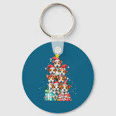 Cute Rat Terrier Le Dog Christmas Tree Xmas Sleutelhanger (Voorkant)