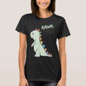 Cute Rawr Dinosaur Cartoon Kids Design T-shirt (Voorkant)