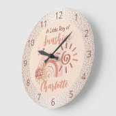 Cute Ray of Sunshine Girls Boho Rainbow Nursery Grote Klok (Hoek)