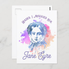 Cute Reader I Married Him Jane Eyre Portrait Briefkaart
