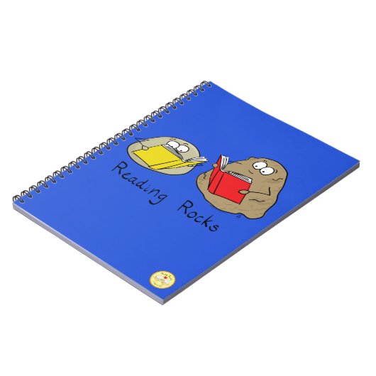 Cute Reading Books Library Kinder Cartoon Notitieboek (Linkerzijde)