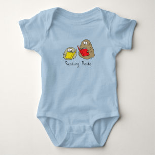 Cute Reading Books Library Kinder Cartoon Romper