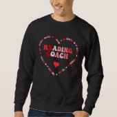 Cute Reading Coach Valentines Day Heart Trui (Voorkant)
