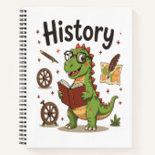 Cute Reading Dinosaur History Buff Notebook  Notitieboek (Voorkant)
