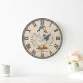 Cute Reading Duck Book Lover Whimsical Nursery Grote Klok (Huis)