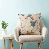 Cute Reading Duck Book Lover Whimsical Nursery  Kussen (Stoel)