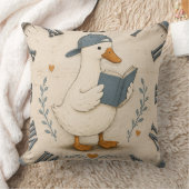 Cute Reading Duck Book Lover Whimsical Nursery  Kussen (Deken)