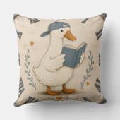 Cute Reading Duck Book Lover Whimsical Nursery  Kussen (Achterkant)