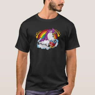 Cute Reading Library Unicorn Read Boost Reader T-shirt