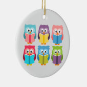 Cute reading owls keramisch ornament (Rechts)