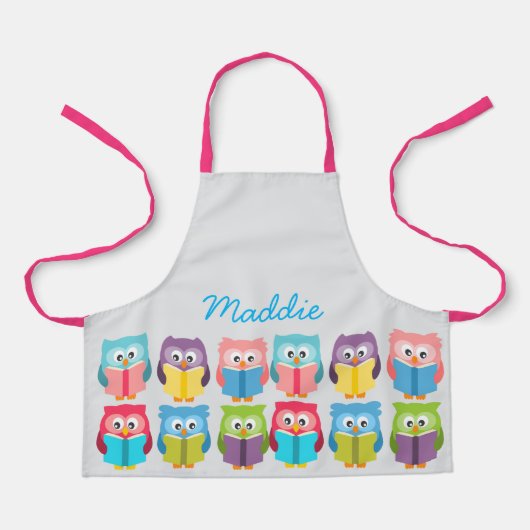 Cute reading owls schort (Voorkant)