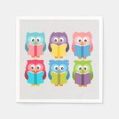 Cute reading owls servet (Voorkant)