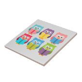 Cute reading owls tegeltje (Zijkant)
