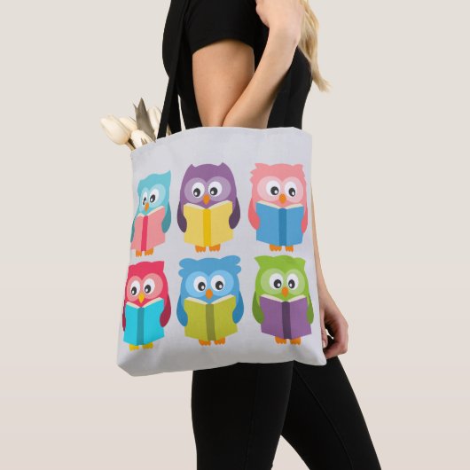 Cute reading owls tote bag (Dichtbij)